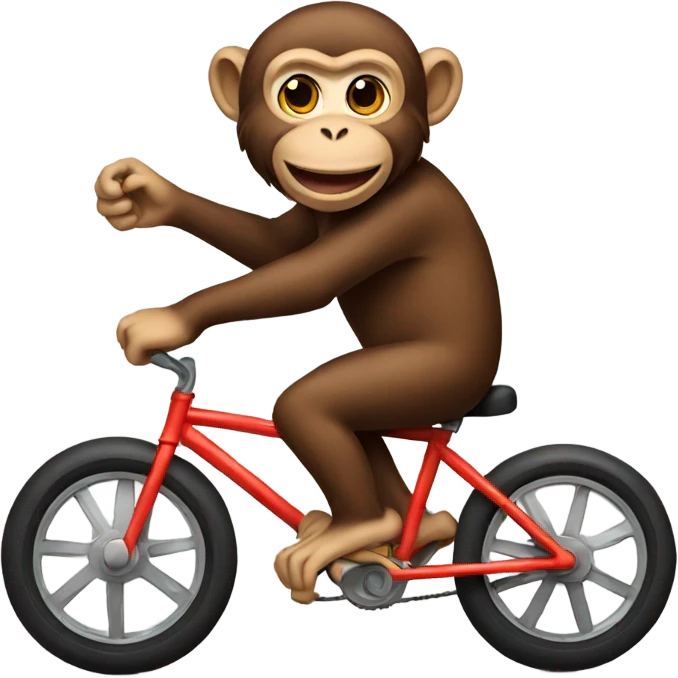 Monkey riding a bike emoji