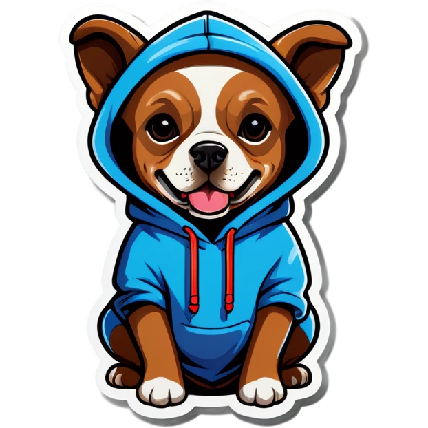 Dog wearing hoodie  emoji