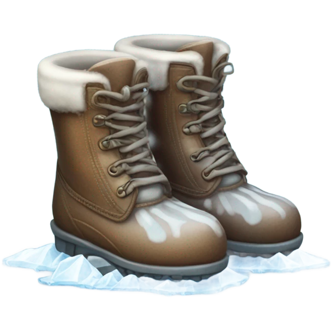 Walking on ice  emoji