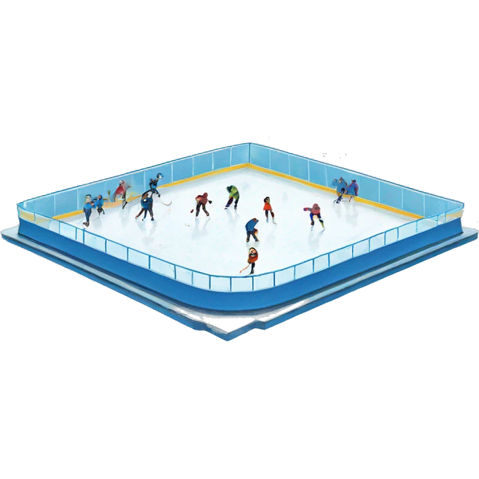 Snowy ice rink emoji