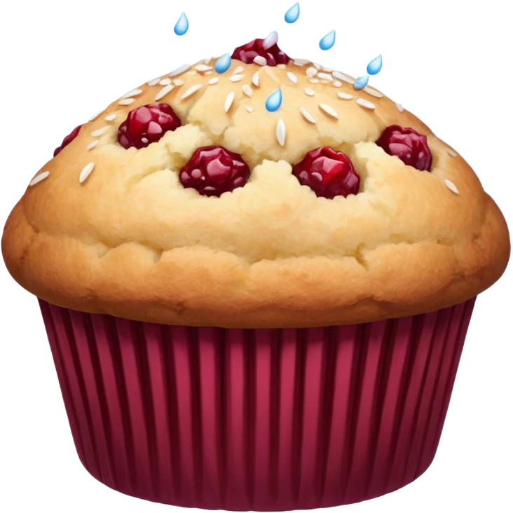 burgundy muffin emoji