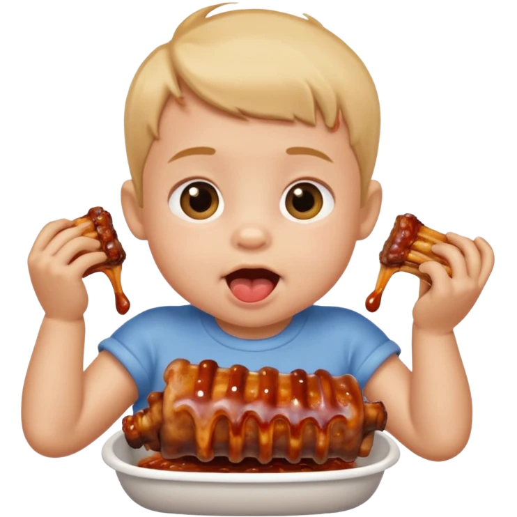 Baby and ribs combined emoji
