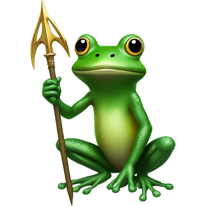 Frog with trident emoji