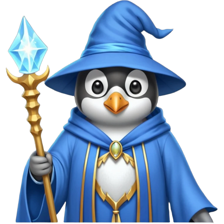 Penguin Wizard emoji