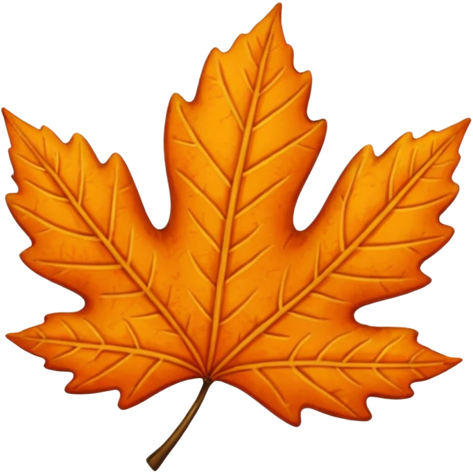 leaf orange emoji