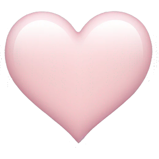 Pale pink heart emoji