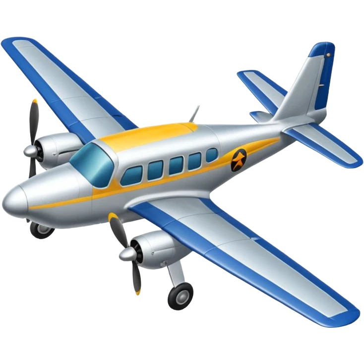 A small propeller plane with a bright painted nose and sturdy landing gear flying low and fast.
 emoji