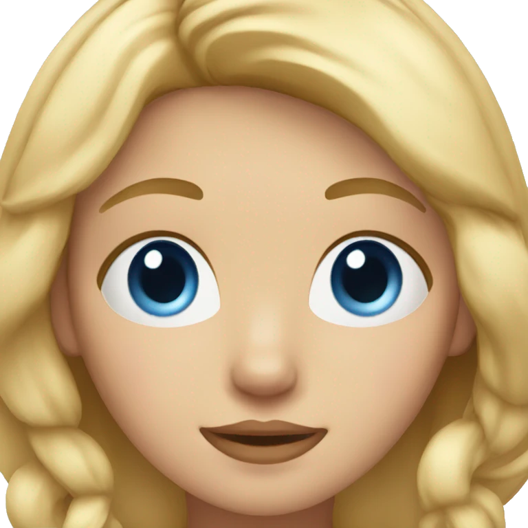 girl with blond hair blue eyes and a cat on her head emoji