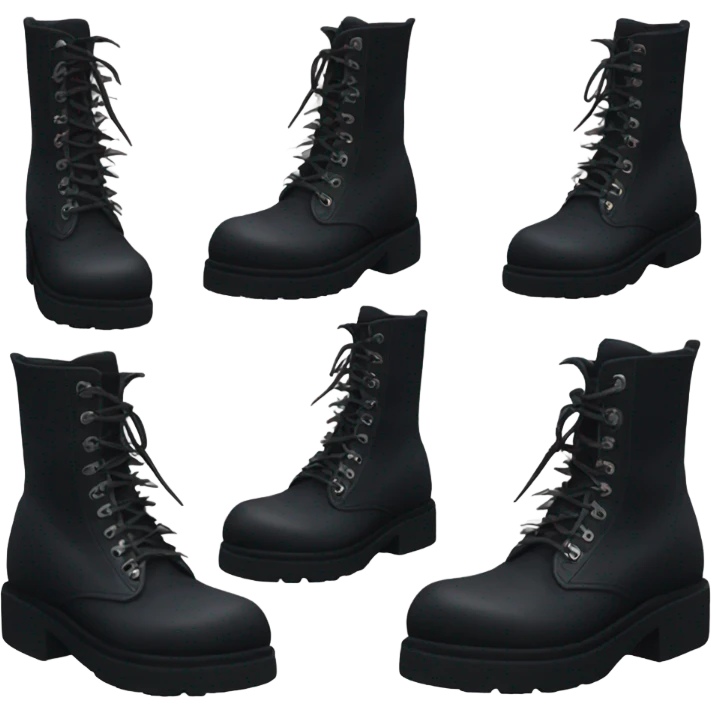 platform boots gothic with spikes emoji