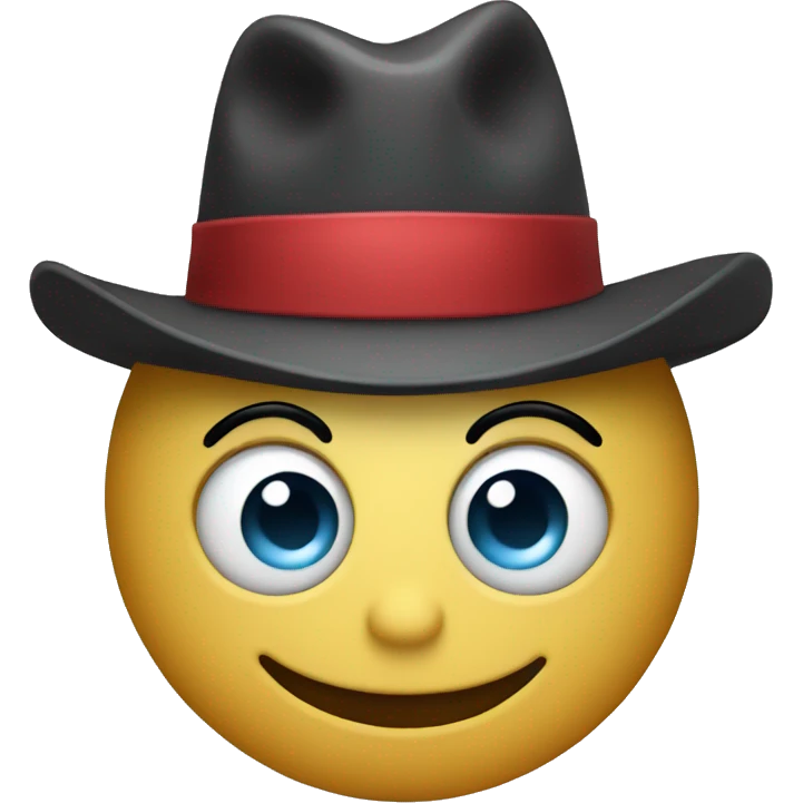 Heart with hat and eyes emoji