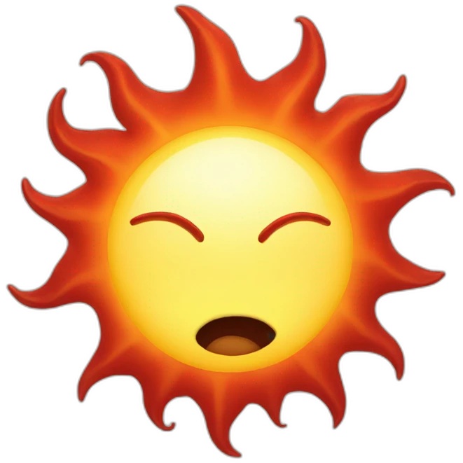 Devilish sun emoji