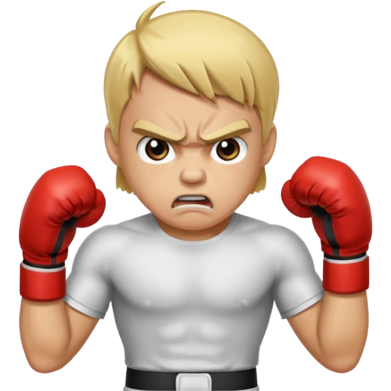 blonde angry boxer  emoji