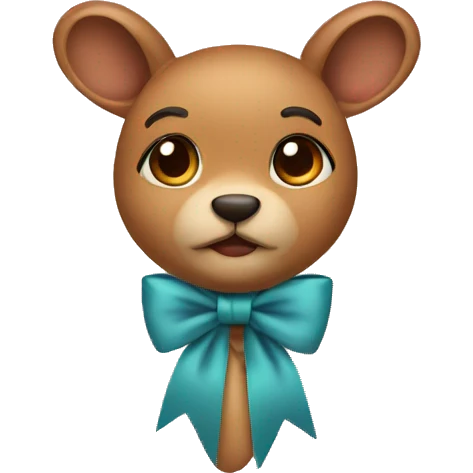 dear with bow emoji