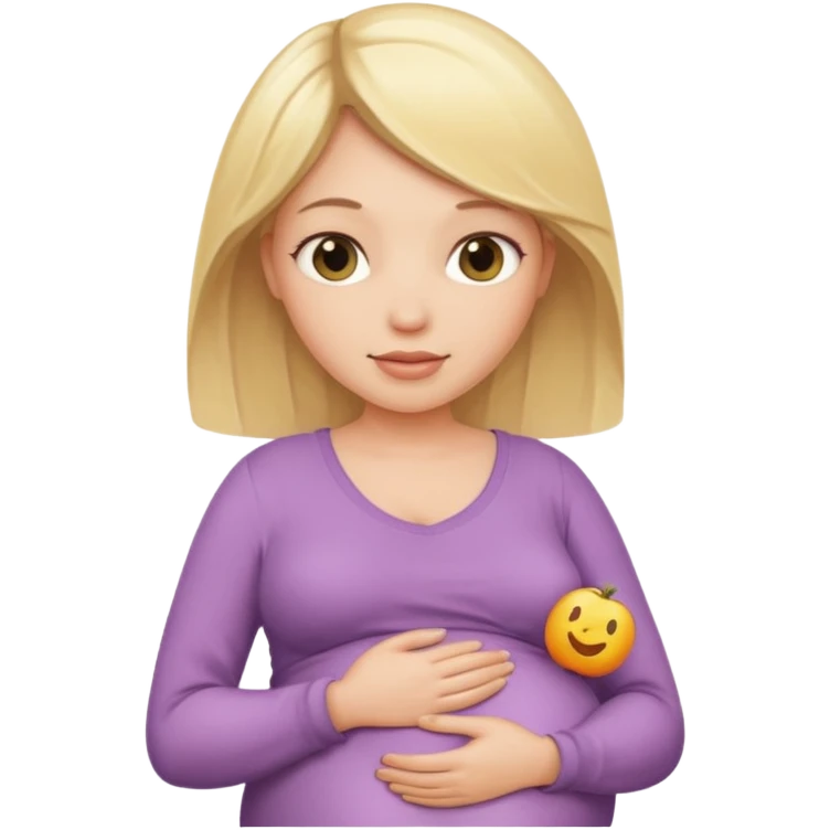 pregnant blonde woman  emoji