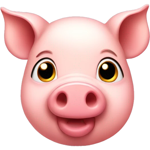 Cute little pig emoji
