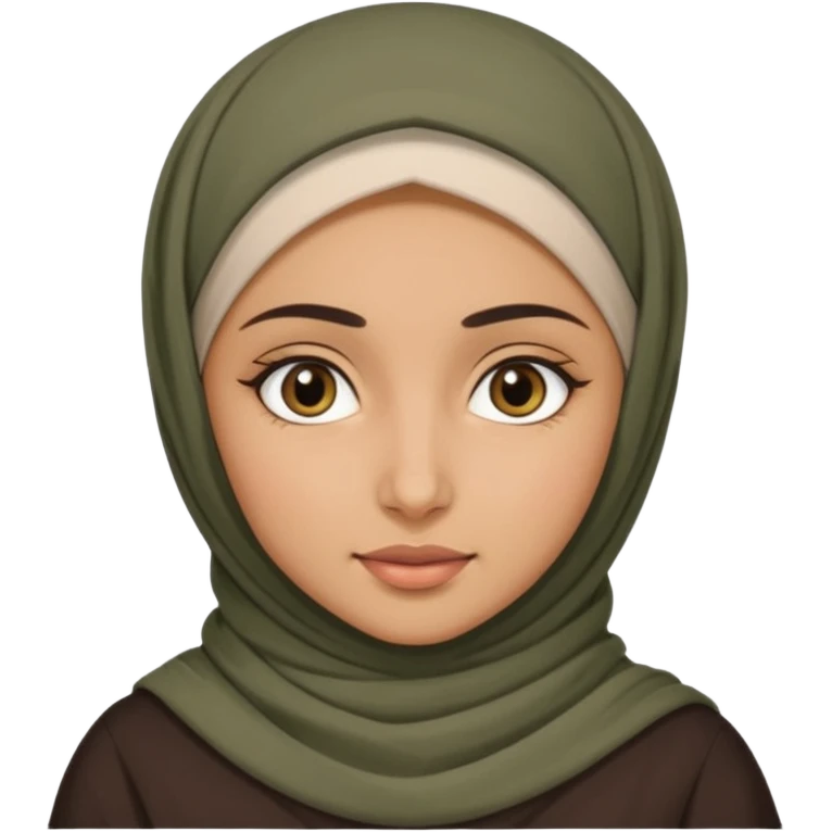 Middle eastern girl with dark brown hair emoji