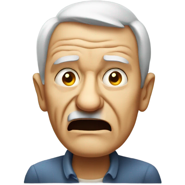 Old person mad emoji