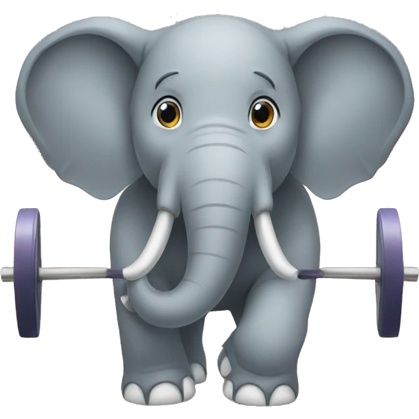 Elephant in gym emoji