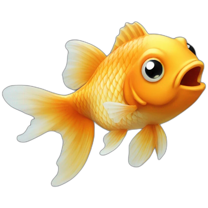 A derpy goldfish emoji
