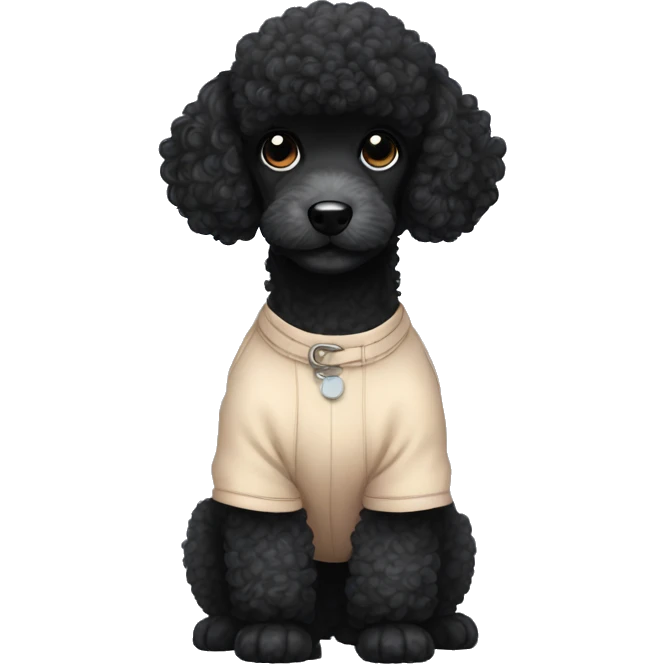black poodle baby cute emoji