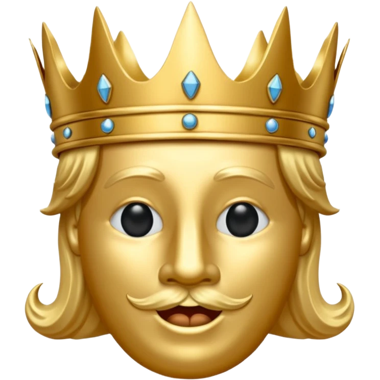 Koning van schaken geef het in de officiële form  emoji