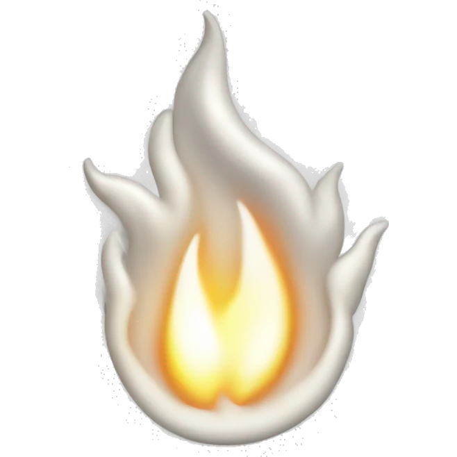 White flame emoji