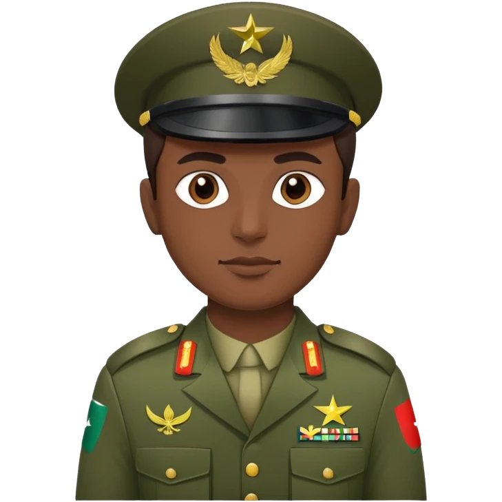 Pakistani soldier in military uniform with Pakistan flag emoji