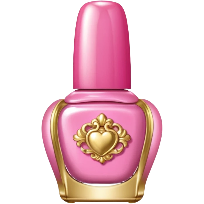 gold rococo pink inflatable puffy nail polish emoji