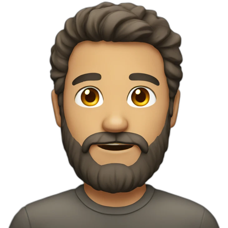 man with beard emoji