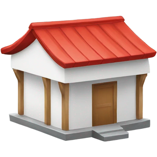 Stand with red and white roof emoji