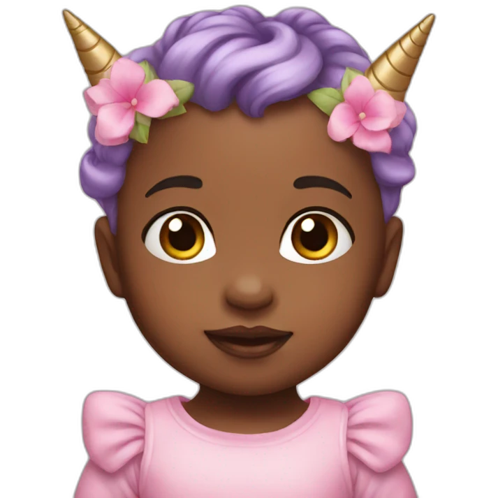 Baby with unicorn headband emoji