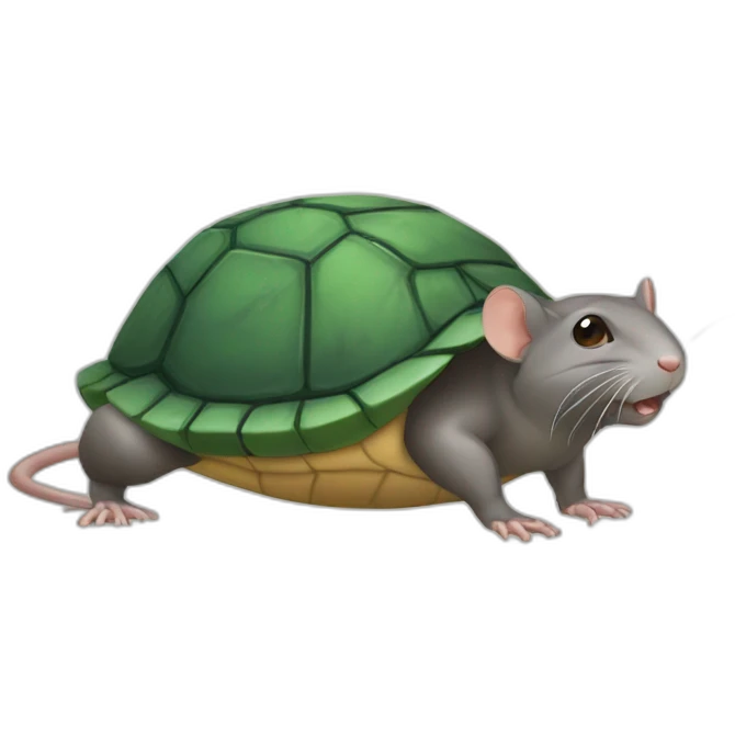 Rat-sur-tortue emoji