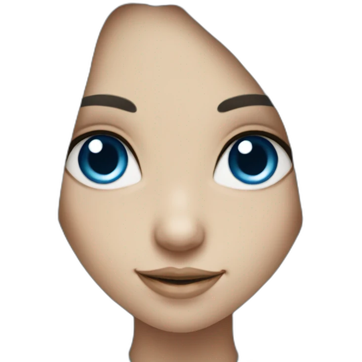 Elf girl with dark hair and blue eyes emoji