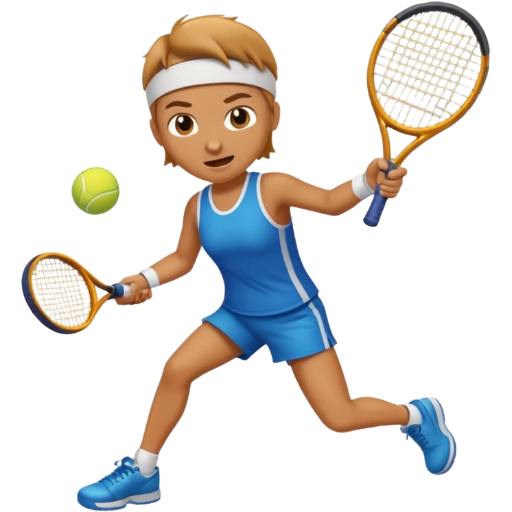 Persona bajo el sol jugando tenis emoji
