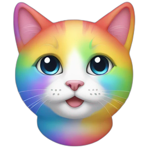Rainbow cat emoji