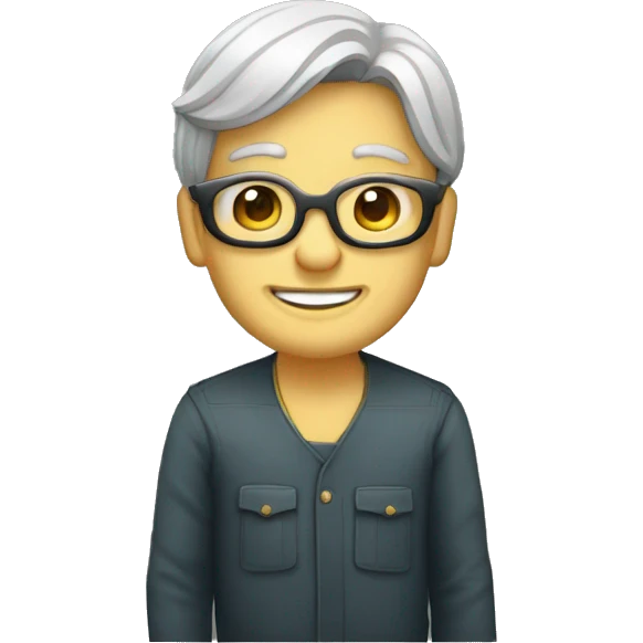 Minador morocho de lentes de btc feliz  emoji
