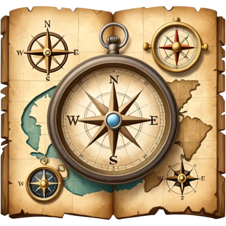 a map and a compass emoji