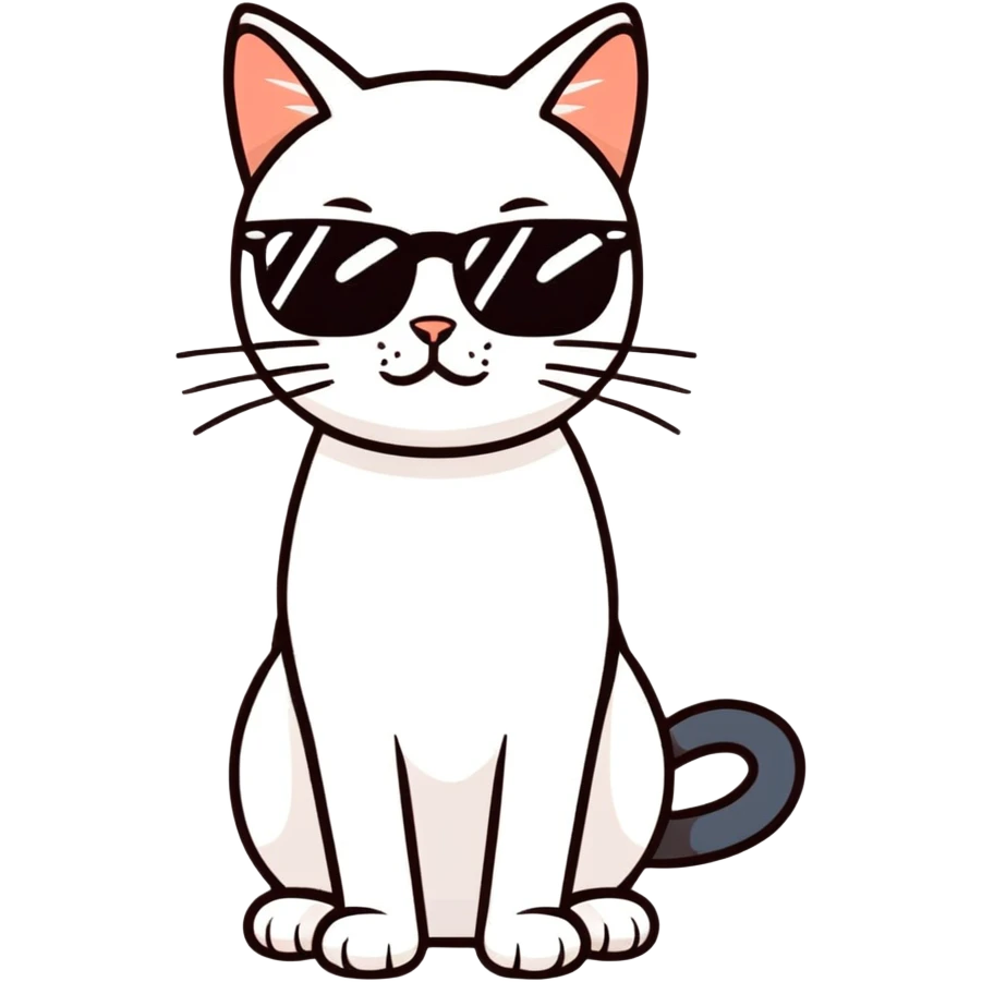Cat with sunglasses emoji