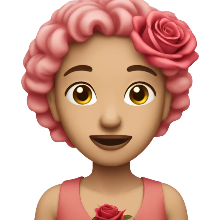 person with rose emoji