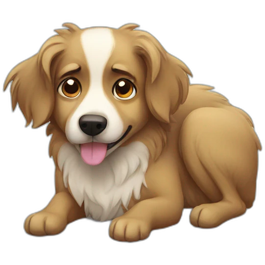 Sleepy Aussie dog emoji