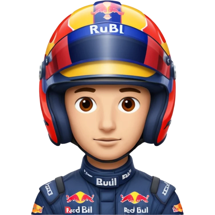 Red bull driver full face covers only helmet invisible f1  emoji