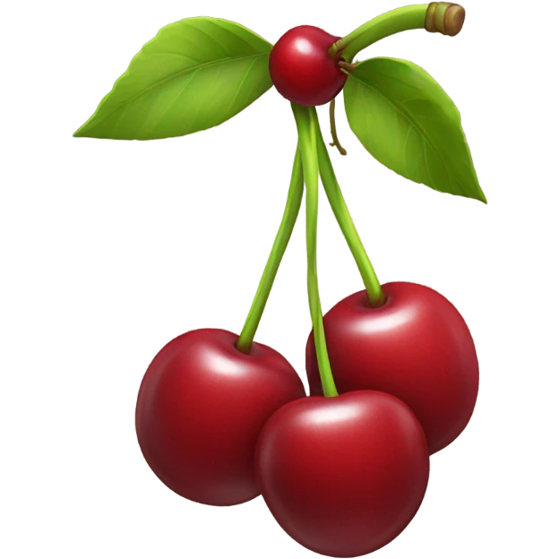 Bow with cherries hanging emoji
