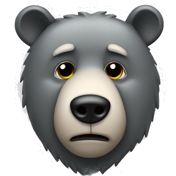 realistic-grey-bear-sob-with-tears-from-eyes emoji