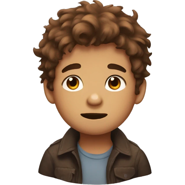 bear boy with messy brown hair  emoji