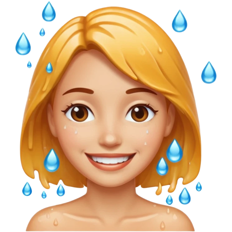 Woman splashed emoji