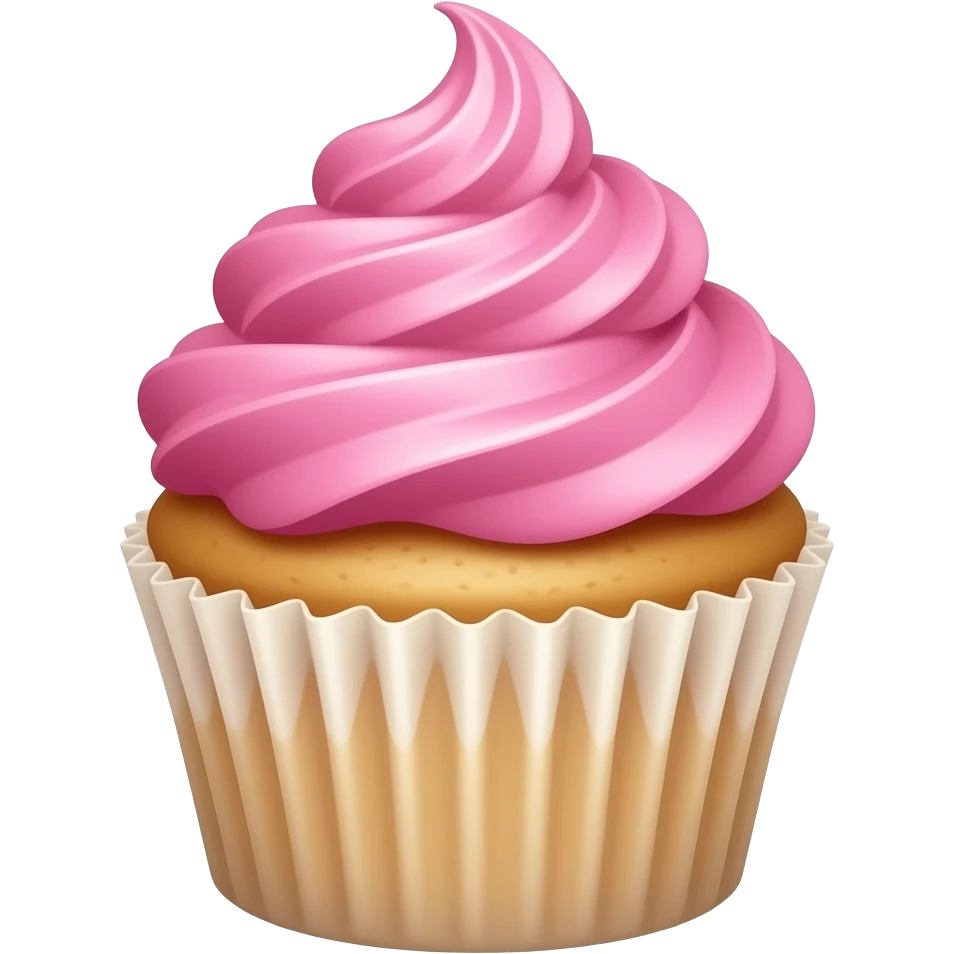 Cupcake with pink icing emoji
