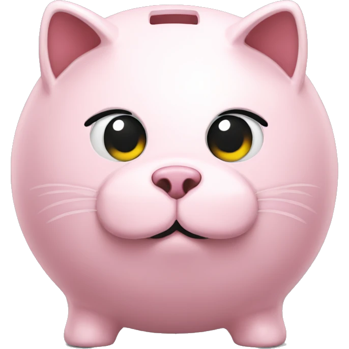 cat piggy bank perspective emoji