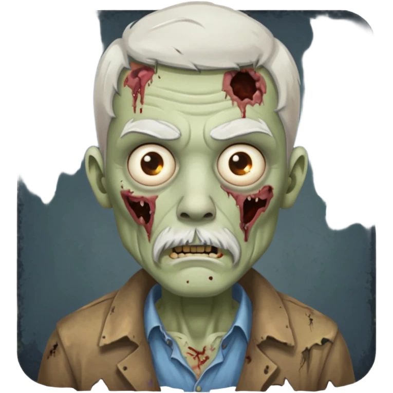 zombie with white mustahe emoji
