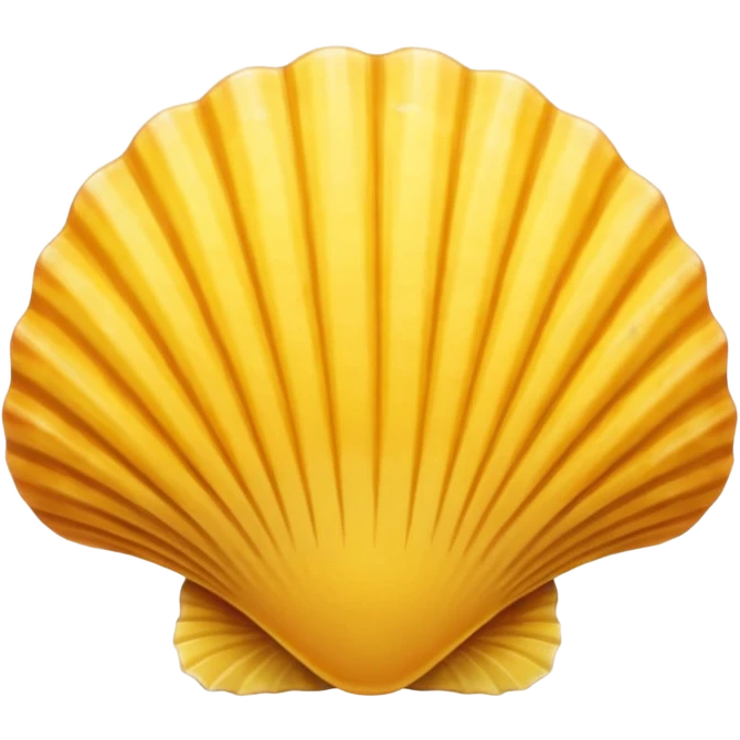 tiny yellow scallop shell, Camino de Santiago emoji