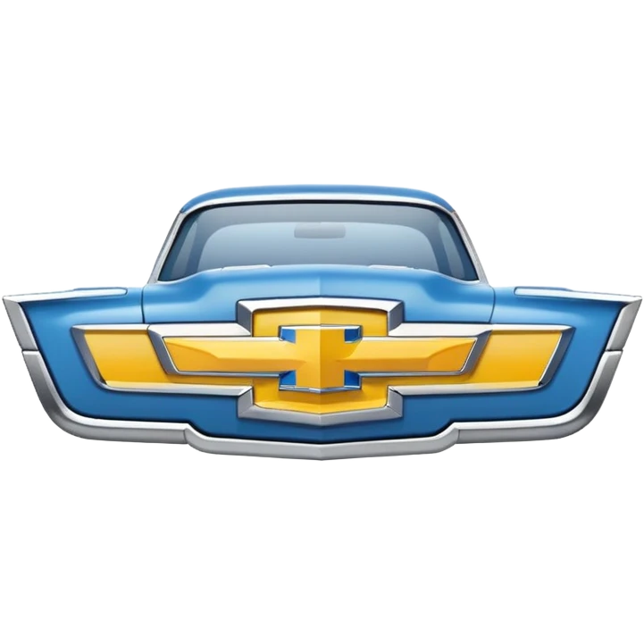 White outline Chevy logo emoji